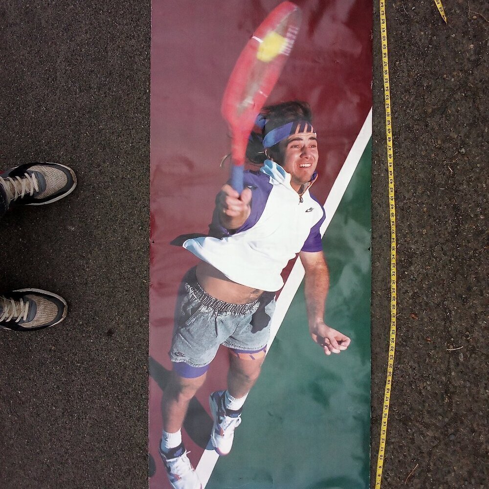 RARE Vintage Nike Andre Agassi Challenge Court Poster 72"